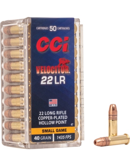 CCI VELOCITOR 22LR 40GR PLATED