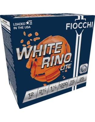 FIOCCHI WHITE RINO 12GA 2.75"