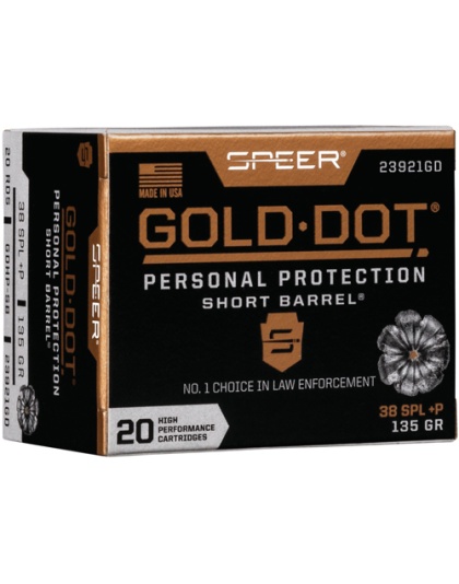 SPEER GOLD DOT 38 SPECIAL+P