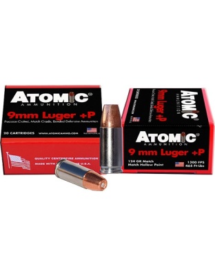 ATOMIC 9MM LUGER +P 124GR JHP