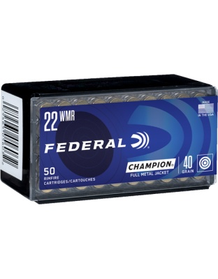 FEDERAL 22WMR 40GR FMJ 1880FPS