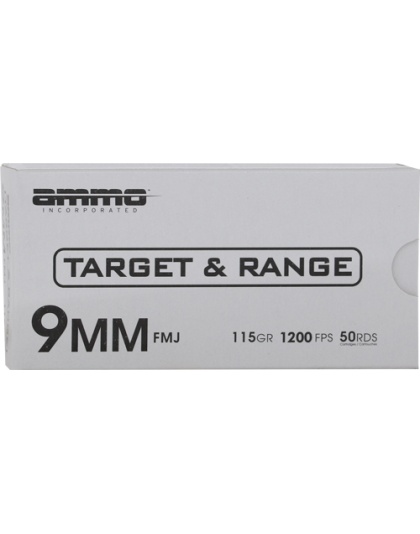 AMMO INC 9MM LUGER 115GR FMJ