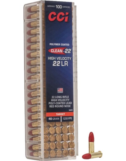 CCI CLEAN 22LR 40GR RED POLY