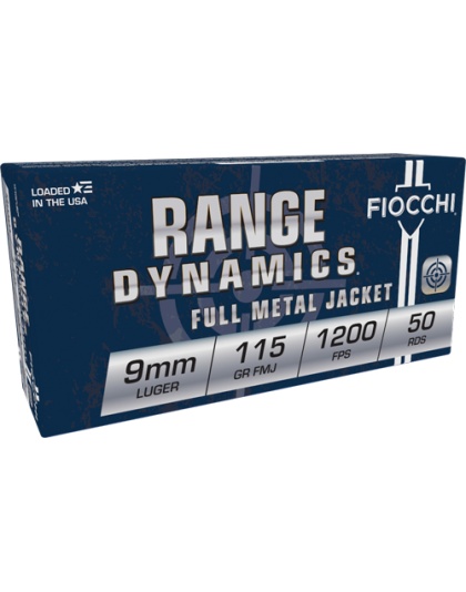 FIOCCHI 9MM LUGER 115GR FMJ