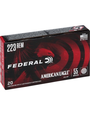 FEDERAL AE 223 REM 55GR FMJ-BT