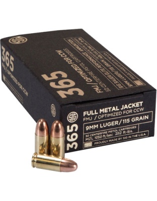 SIG 365 9MM LUGER 115GR FMJ