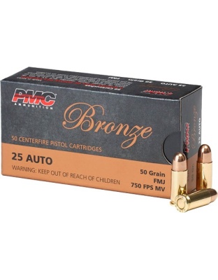 PMC 25 ACP 50GR FMJ-RN