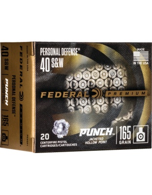 FEDERAL PUNCH 40 SW 165GR JHP