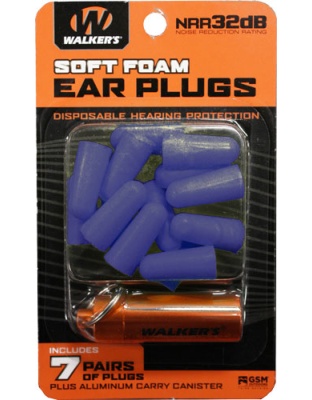 WALKERS EAR PLUGS SOFT FOAM