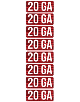 MTM AMMO CALIBER LABELS 20GA