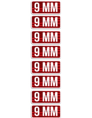 MTM AMMO CALIBER LABELS 9MM